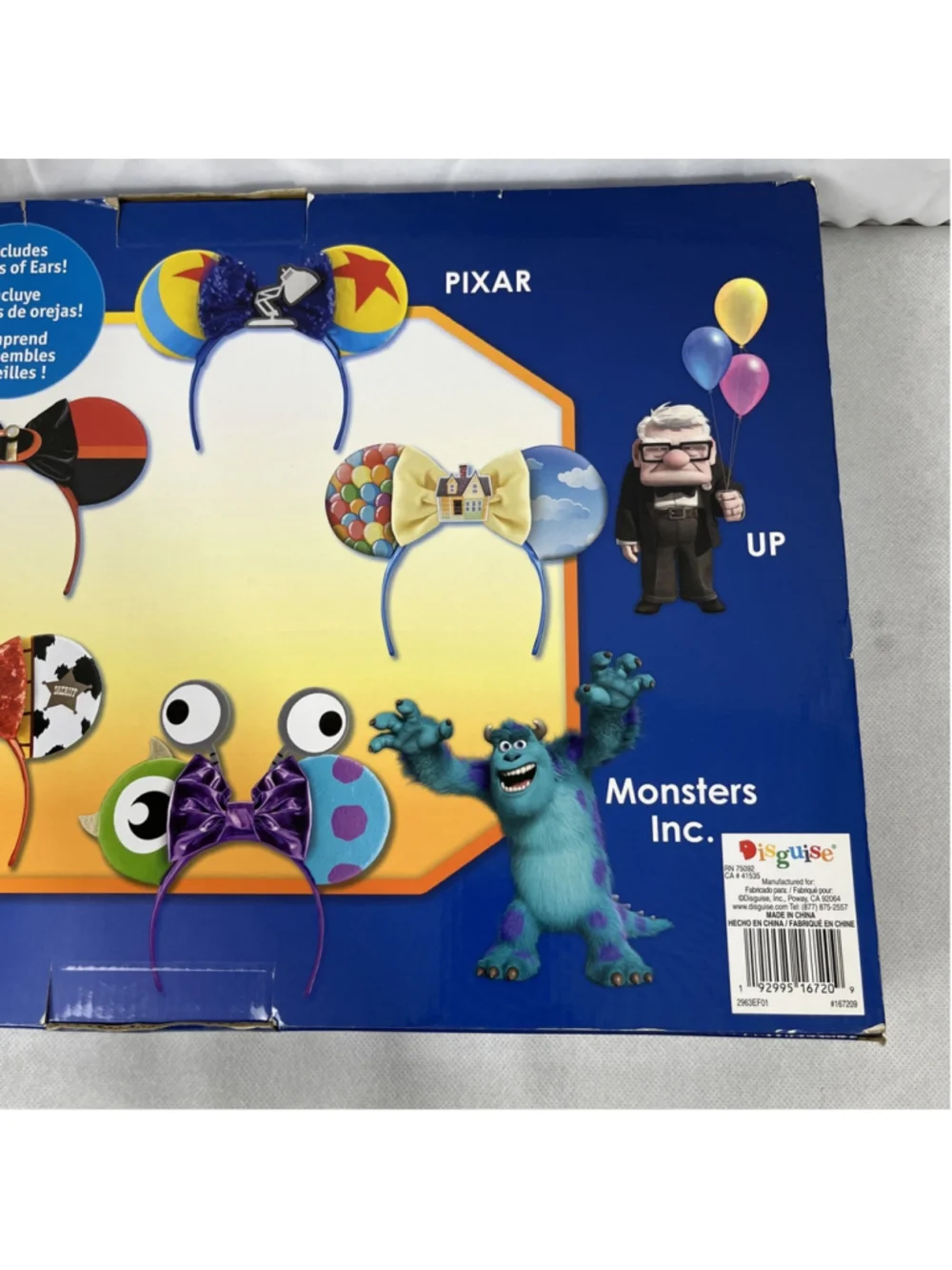 Disguise Disney Pixar Costume Ear Set 5 pc Monsters Inc Toy Story Incredibles UP